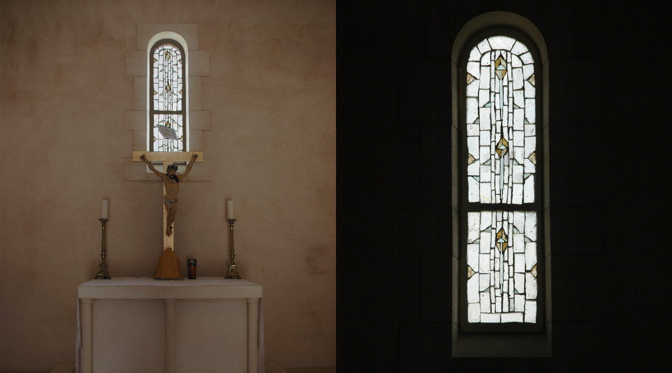 Vitrail en dalle de verre - Chapelle privée en Dordogne